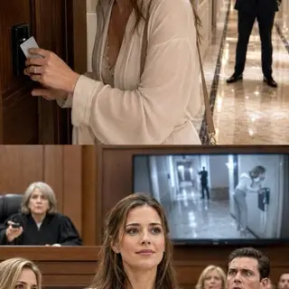 My husband stood in court and told the judge, “She abandoned our baby alone in a hotel room for seven hours.” Everyone turned to stare at me like I was a monster. I said nothing. Then the judge dimmed the courtroom lights and pressed play. The first security clip showed my husband secretly deactivating my hotel key. By the second clip, his face had gone white—but the worst footage hadn’t played yet.