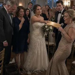 My future in-laws laughed in front of everyone at my wedding. “Your parents are nothing but trash,” my mother-in-law sneered, while my fiancé stood silently beside her. I felt my mother’s hand trembling in mine, but I didn’t cry. Instead, I smiled and whispered, “You should be very careful who you insult today.” They thought they had humiliated my family—but they had no idea what I was about to reveal.