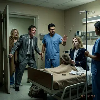 His childhood sweetheart and I were pulled from the same wreck, but he ran past my bleeding body to carry her into the ambulance. With shaking hands, I signed my own surgical consent. Hours later, he burst into the hospital. “Where’s my wife?” The doctor looked at him coldly. “Alive—and awake. But she asked me to tell you the divorce is filed, your accounts are frozen, and she never wants to see you again.”
