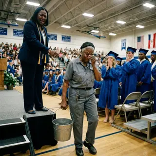 The Principal Stopped Graduation to Invite One Special Person Onstage — When Students Learned Who She Was, the Entire Auditorium Stood