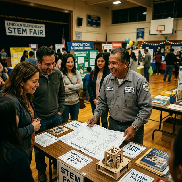 They Laughed When He Wore a Janitor's Uniform to His Daughter's School. Then the Principal Called an Assembly.