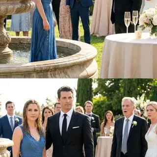 My father shoved me into the fountain at my sister’s wedding while everyone laughed. “She couldn’t even find a date!” he shouted. I climbed out, soaked and humiliated, then looked him straight in the eyes. “Remember this moment.” Twenty minutes later, a black luxury car stopped outside. My secret husband stepped out—and my father suddenly recognized the billionaire standing beside me. But that wasn't even the biggest surprise I had planned.
