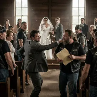 Thirty Bikers Stormed Into a Wedding and Stopped the Ceremony — Then the Bride Saw the Proof They Brought