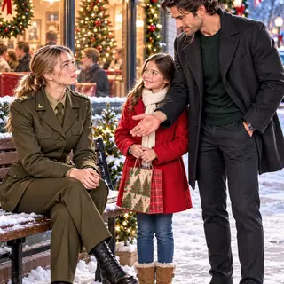 Single Dad Asked the Lonely Soldier, “Want to Have Dinner With Us?Then Christmas Changed Everything…