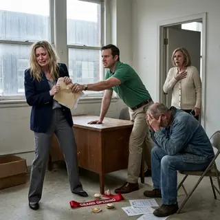 After years of saving every dollar, I finally opened my own company and invited my entire family. Not one person came. They were all celebrating my brother’s new house instead. Then, while I was cleaning the empty office alone, Mom texted, “Your brother deserves part of your profits.” I stared at the message and replied, “Then he can also inherit the debt I’m about to expose.” But that was only the beginning…