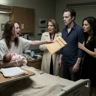 Less than an hour after I gave birth, my mother-in-law threw divorce papers onto my hospital bed and hissed, "Sign them. The baby stays with us—you don't." My husband stood there without saying a word while his mistress smiled beside him. They thought they had taken everything from me. What they didn't know was that I was about to expose a truth that would destroy their entire family forever.