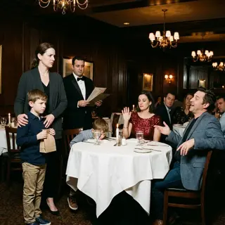 “There’s only room for four,” my sister said as the host led us to a reserved table. Her kids sat, my son and I stood. Her husband added, “You should’ve called ahead.” I nodded and said, “Got it.” Ten minutes later, I was across the room, laughing with the manager. When dessert came, so did the $3000 bill — and the look on her face was priceless.