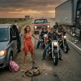 Her Husband Left Her on the Highway Shoulder—Then a Line of Bikers Made a U-Turn