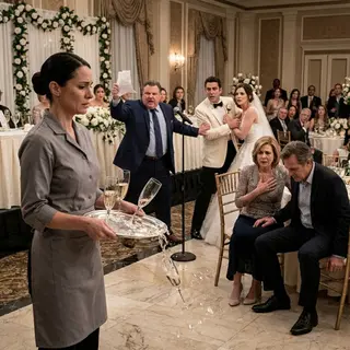 They thought the wedding would be my final humiliation. My parents had dressed my brother like royalty and ordered me to serve him in front of two hundred guests. “Some people are born to serve,” my father said, loud enough for everyone to hear. I smiled and stayed silent. Then the DNA results arrived before the cake was cut. When the bride’s father took the microphone, my brother’s perfect life began bleeding out in public.