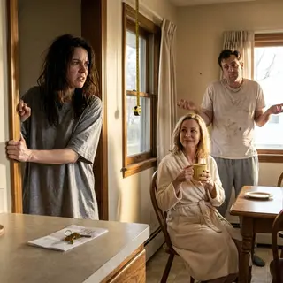I woke up to my mother-in-law drinking coffee in my kitchen, wearing my robe like she had inherited my life. “Mark gave me a key,” she said, smiling. My husband shrugged. “It’s our house now.” I didn’t yell. I didn’t cry. I just opened my laptop that night and found a hidden folder with my name on it. What I saw inside ended my marriage before sunrise.