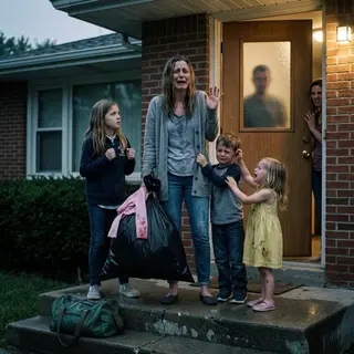 I caught my husband cheating, packed my three children into my SUV, and drove straight to my parents' house, believing family would save us. My father stared at us, then shut the door in my face. My sister hissed, "You'll crawl back to him anyway." Holding a black garbage bag with everything we owned, I whispered, "We keep going." I had no idea those three words were about to change our lives forever.