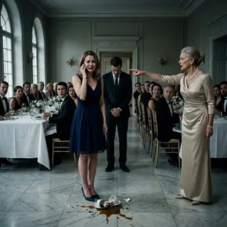 The moment my future mother-in-law screamed, "You're a thief! Get out before I call the police!", every guest turned to stare at me. My fiancé stood there without saying a single word, and that silence shattered my heart more than her accusation ever could. I reached for my phone and whispered, "Daniel... I need you now." None of us knew that one phone call was about to destroy an entire family's lies.