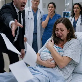 I had barely held our newborn when my husband stormed in.