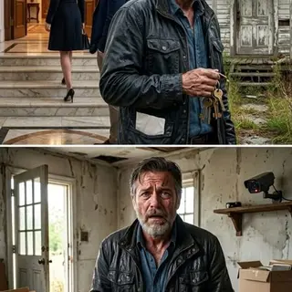 My daughter stepped into an $8-million mansion while I stood before our ruined farm, holding the old keys she thought were worthless. Then I pushed open the creaking door and saw boxes of stolen papers, my wife’s empty jewelry case, and my own signature forged on every document. “Dad… please don’t ask questions,” she whispered on the phone. But it was too late. I already knew who had betrayed me.
