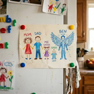 My Daughter Drew a Picture of Our Family. She Included Someone I Didn't Recognize. When She Told Me Who It Was, I Had to Leave the Room.