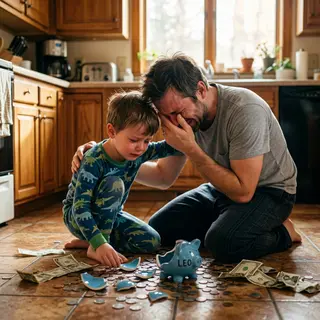 My 5-Year-Old Son Asked Why Daddy Sleeps in the Car. I Didn't Know He Saw Me. What He Did With His Piggy Bank Destroyed Me.