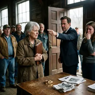 The Quiet Widow in the Old Coat Was Nearly Forced Out of Her Own Company — Until the Truth Finally Came Out
