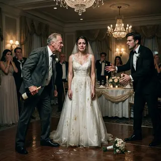 "You think I'm here to congratulate you?" he sneered before grabbing a bottle of champagne and drenching my wedding dress in front of everyone. "This is what you deserve for abandoning me five years ago!" Gasps echoed through the ballroom as I stood frozen, hiding the tears I'd buried for years.