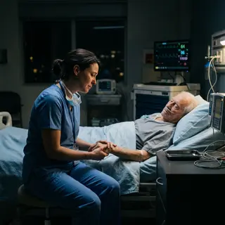 A Nurse Held a Dying Man's Hand for 6 Hours. He Had No Family. No Friends. His Last Words Were to Her. She Quit Her Job the Next Day.