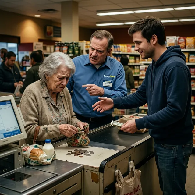 The Store Manager Screamed at a 78-Year-Old Woman for Being Too Slow. The Man Behind Her Said Nothing. Then He Made One Phone Call.