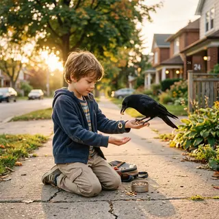 A Boy Fed a Wounded Crow Every Day for a Year. The Crow Started Bringing Him Gifts. Then It Brought Something That Made His Mother Collapse.