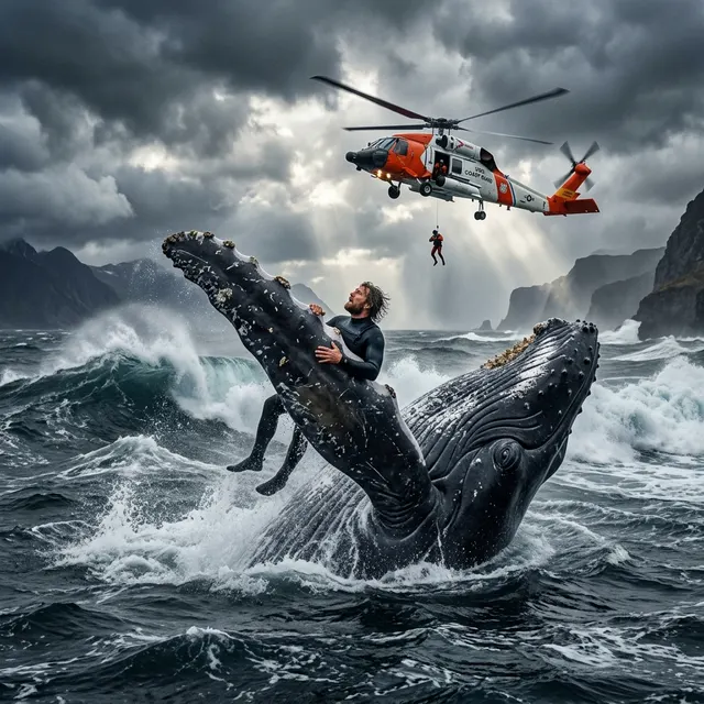 He Freed a Whale Trapped in a Fishing Net. 1 Year Later, That Whale Saved His Life in the Open Ocean.
