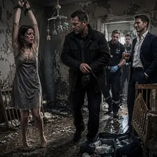 When I entered that ruined room and saw my little sister hanging from the ceiling, bruised and gagged, something inside me went cold. Her husband smirked. “She belongs to me.” I slowly removed my gloves and looked at the men behind me. “No,” I said. “She’s my blood.” By sunrise, his empire was ashes, his allies had vanished, and he was begging at my feet for mercy.