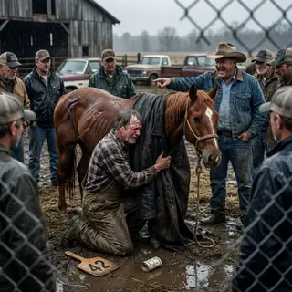 Everyone Laughed When Henry Lawson Bought a Dying Horse—Eighteen Years Later, Forty Trucks Rolled Onto His Farm.