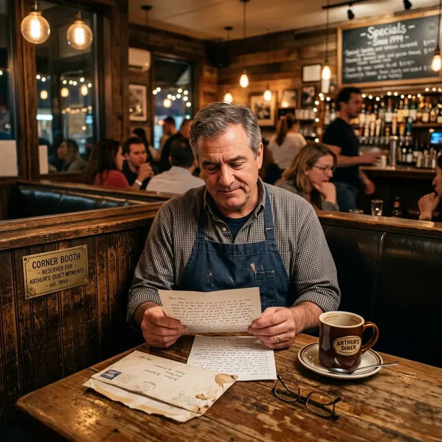 He Let a Homeless Woman Sleep in His Restaurant Every Night for a Winter. She Never Bought Anything. His Staff Complained. Then Spring Came. And She Left Something Under Table 4.