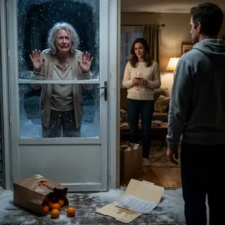 They locked me outside in a January storm wearing only slippers and a thin cardigan. Through the glass, my daughter-in-law raised her wine and laughed, “Maybe the cold will teach her who owns this house.” My son heard me begging and still turned away. Twenty-seven minutes later, I was taken to the hospital—but while they celebrated their victory, I began tracing every dollar they had stolen from me.