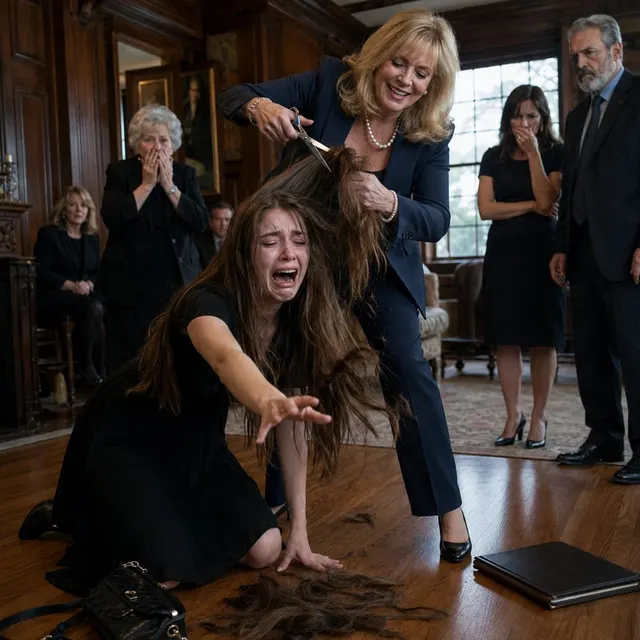 "She grabbed my hair and smiled. 'If you're ugly, no one will believe you deserve your father's inheritance!' Before I could scream, the scissors sliced through the waist-length hair I'd spent years growing—right in front of our entire family. Everyone watched. No one stopped her. But they had no idea that this cruel humiliation would expose a secret powerful enough to destroy everything my aunt thought she owned..."