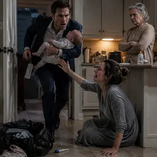 I returned home from a business trip to find my newborn son with a high fever while my wife cried alone in the kitchen; my mother simply said, "She exaggerates things," and that's when I understood what was happening in my own family.