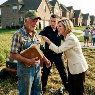 They Called the Police on an Old Farmer Mowing His Field — Not Knowing Their Entire Neighborhood Sat on His Land