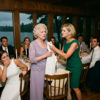 The Groom's Mother Handed Me an Apron at the Rehearsal Dinner — She Didn't Know I Held the Loan on Her Lake House