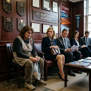 A Cleaning Lady Sat in a Private School Waiting Room. Every Parent Stared. Her Son Got a Full Scholarship.