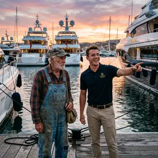 A Marina Worker Laughed at an Old Man in Overalls. The Old Man Owned the Biggest Yacht in the Harbor.