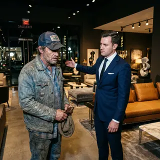 A Furniture Store Employee Pointed a Trucker Toward the Exit. The Trucker Furnished His Entire Mansion.