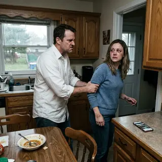 My husband beat me because I forgot to add salt to his soup. The next morning, he tossed a makeup box onto the bed and ordered, “Cover those bruises and smile. My boss is coming over today.” I stayed silent, hiding the satisfaction rising beneath my fear. What he didn’t know was that his powerful boss was my older brother—and I had already sent him every photograph.