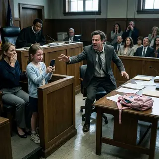 I thought my husband’s divorce petition was the cruelest thing he could do—until our nine-year-old daughter stood up in court. “Your Honor,” Lily whispered, clutching a small phone, “may I show you something Mom doesn’t know?” My husband went pale. “Stop her!” he shouted. The judge nodded. When the video began, I heard my own husband’s voice—and saw who was standing beside him. Then Lily revealed why she had recorded it.
