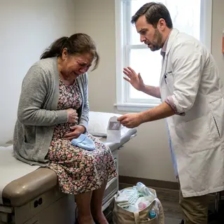 At age 66, Maria went to the gynecologist with a bag of diapers, claiming she was pregnant… but when the doctor saw the ultrasound images, he told her she had to have the fetus removed immediately.