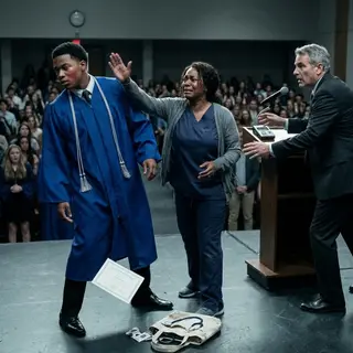 A Single Mother Slapped Her Son in Front of His Entire Graduating Class — Then the Principal Played a Recording That Changed Who Deserved the Scholarship