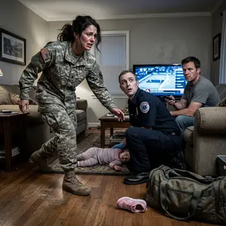 “Don’t call an ambulance—she’s learning what happens when she disobeys.” My husband said it while our five-year-old daughter lay unconscious beside her pink sneaker, and ESPN played behind him. Then the paramedic saw his face, went pale, and whispered that Ryan had used another name before. I stayed silent, saved the evidence, and planned the barbecue that would destroy him.