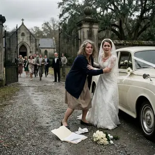 A Mother Dragged Her Daughter From the Wedding Car Minutes Before the Ceremony—Then One Clause in the Bridal Folder Made the Groom’s Family Lock the Estate Gates
