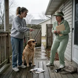 Karen Said My Blind Dog Was Staring Her Down—Then His Sunglasses Exposed What She Was Hiding Next Door