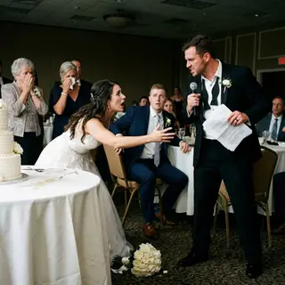 The Groom Stood Up to Speak at His Wedding Reception — His First Sentence Froze the Entire Room