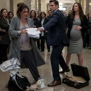 She Gave Birth to a Daughter—Her Husband Served Her Divorce Papers and Left With His Pregnant Mistress; Three Years Later, Her Billionaire Mother Met Him at His Wedding and Whispered, “Thank God You Abandoned Them”