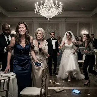 At my sister’s wedding, Mom grabbed the microphone and laughed, “Unlike her useless older sister, my youngest daughter actually married someone successful.” The guests applauded while my sister ordered security to remove me from the front table. I calmly opened my phone and canceled the final payment for the ballroom, catering, flowers, and honeymoon. When the wedding planner rushed toward the stage, I smiled. “Congratulations, sweetheart. Now pay for your own perfect wedding.”