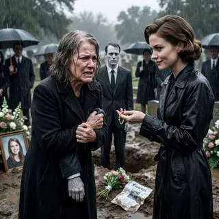 At my daughter’s funeral, my son-in-law’s mistress approached,