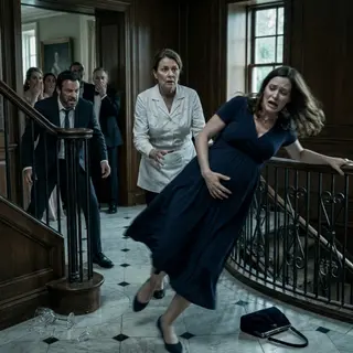 The maid shoved the pregnant woman down the staircase. Everyone thought they had just witnessed attempted murder.