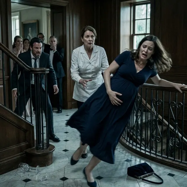 The maid shoved the pregnant woman down the staircase. Everyone thought they had just witnessed attempted murder.